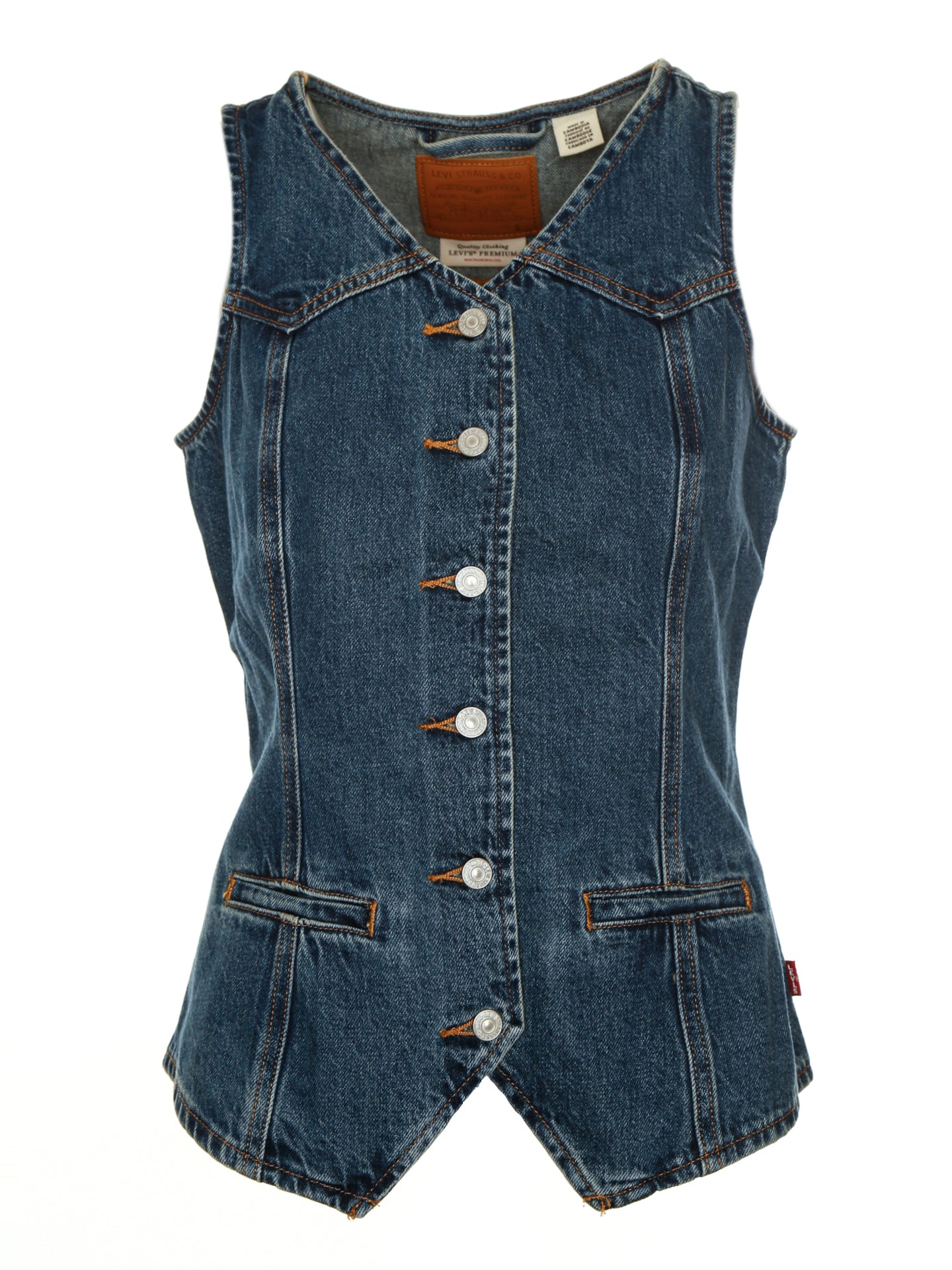 Levis Longline Denim Vest - Main Image