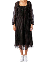 Grathered Detail Kleid