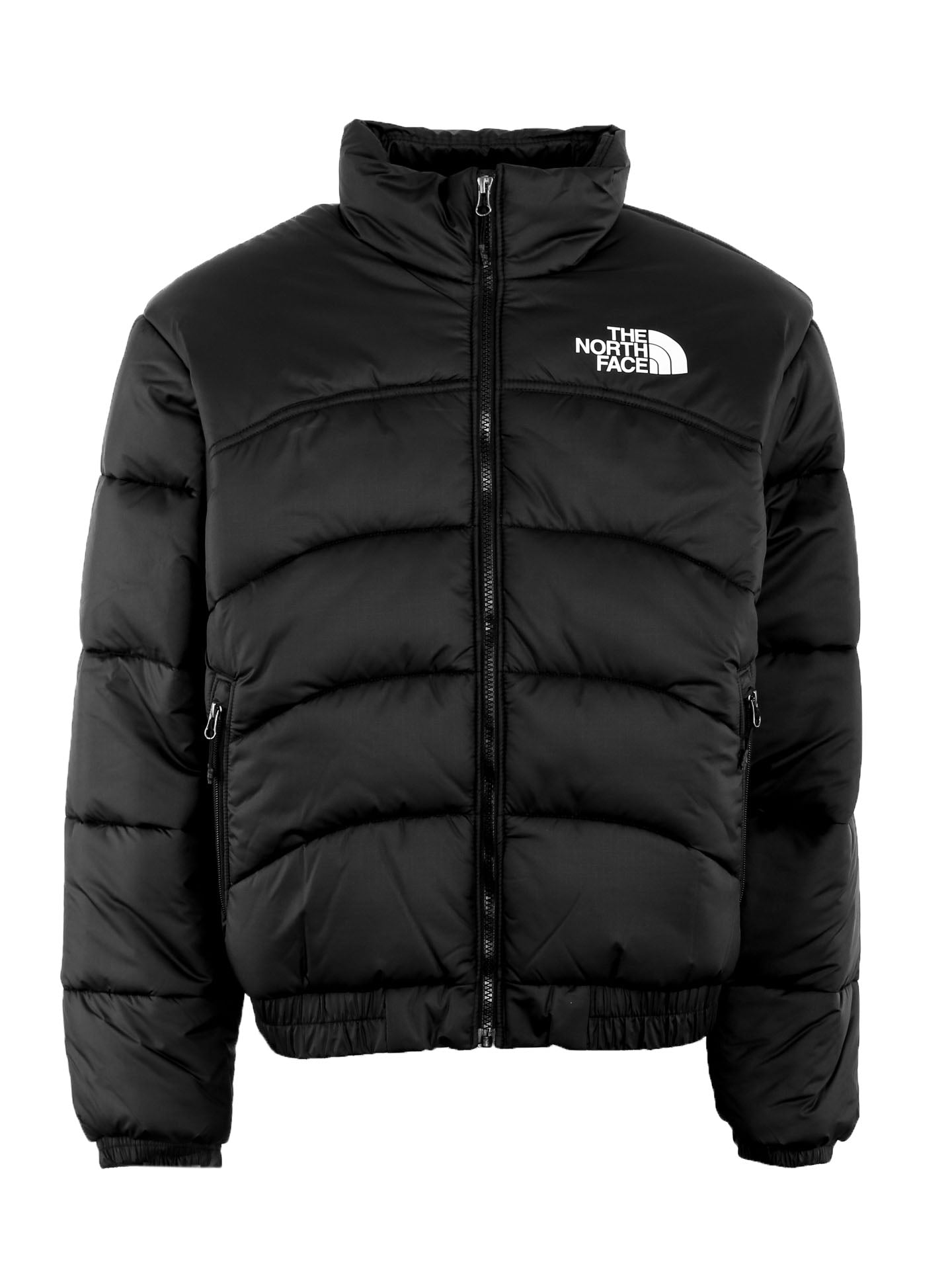 Black and white north face puffer jacket on sale