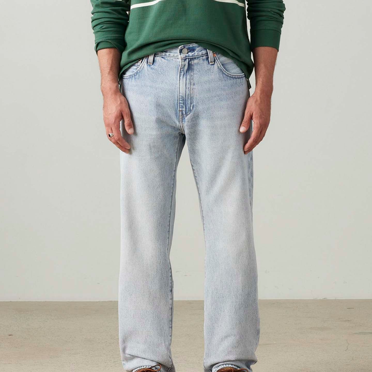 555™ Relaxed Straight Fit Mid Waist Jeans