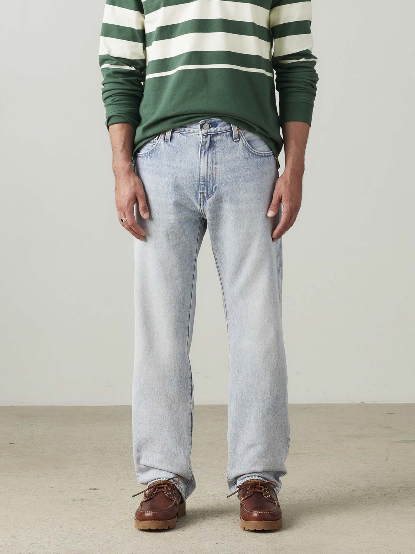 555™ Relaxed Straight Fit Mid Waist Jeans