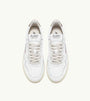 SNEAKERS MEDALIST LOW AUS LEDER IN WEISS UND GOLD METALLIC