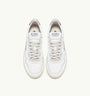 SNEAKERS MEDALIST LOW AUS LEDER IN WEISS UND GOLD METALLIC