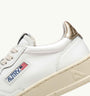 SNEAKERS MEDALIST LOW AUS LEDER IN WEISS UND GOLD METALLIC
