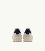 SNEAKERS MEDALIST LOW AUS WEIßEM UND BLAUEM LEDER UND BEIGEM WILDLEDER