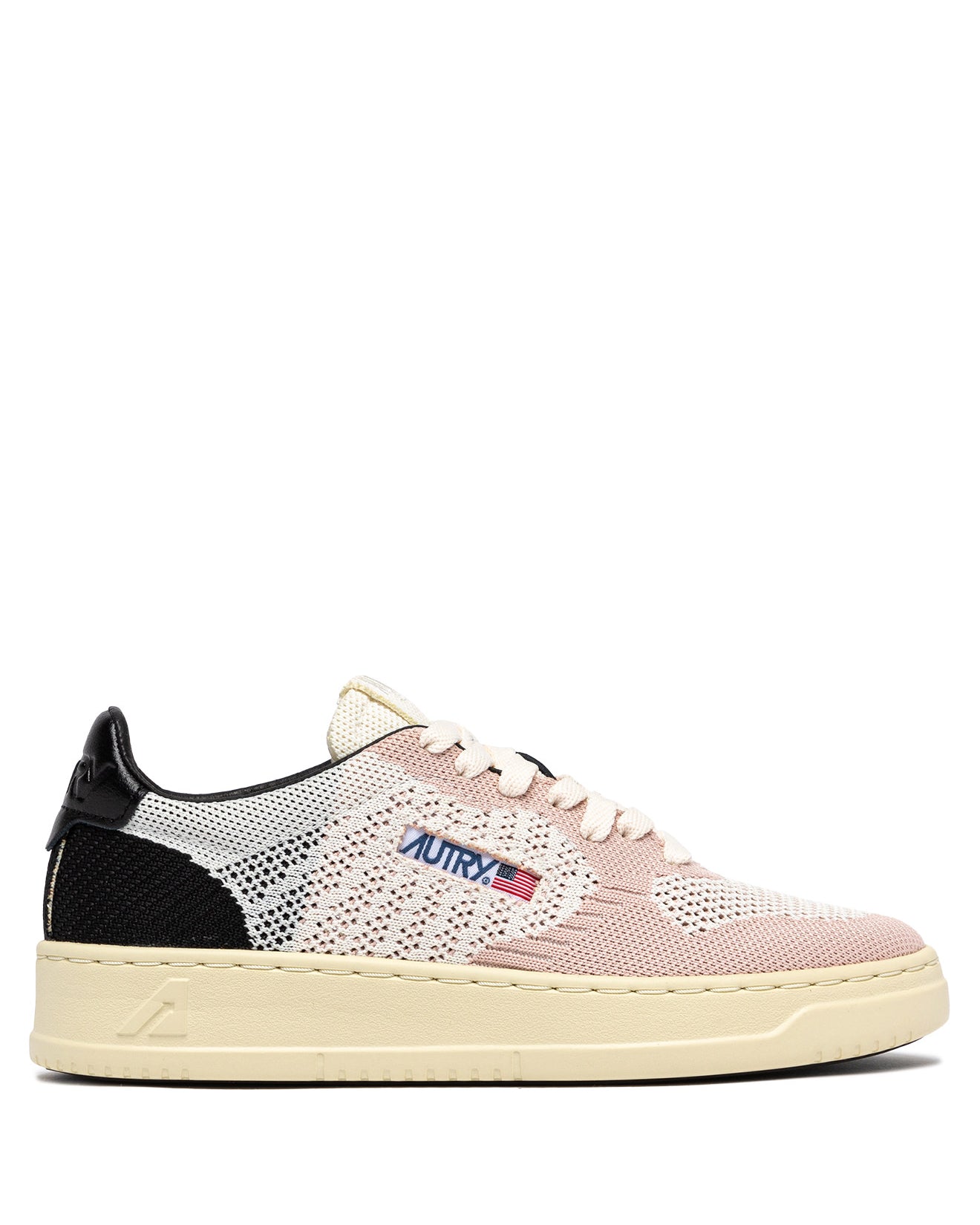 SNEAKERS MEDALIST EASEKNIT LOW AUS STRICK IN ELFENBEIN, SCHWARZ UND POWDER
