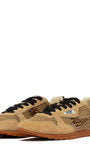 SNEAKERS WINDSPIN AUS MESH UND WILDLEDER IN TRENCH, LEOPARD UND SCHWARZ