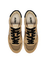 SNEAKERS WINDSPIN AUS MESH UND WILDLEDER IN TRENCH, LEOPARD UND SCHWARZ