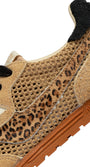 SNEAKERS WINDSPIN AUS MESH UND WILDLEDER IN TRENCH, LEOPARD UND SCHWARZ