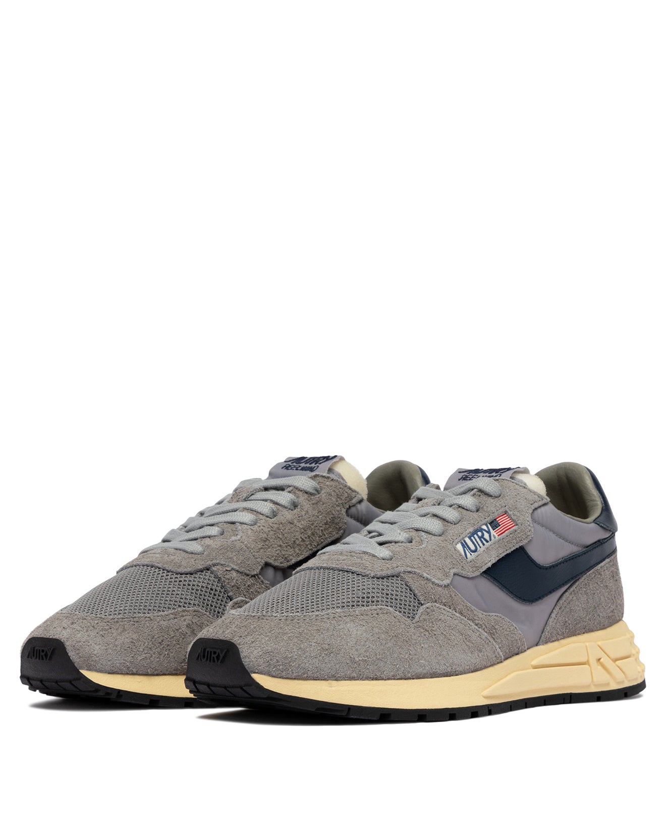 SNEAKERS REELWIND AUS NYLON UND WILDLEDER IN PLUMBEO UND BLUE SPACE