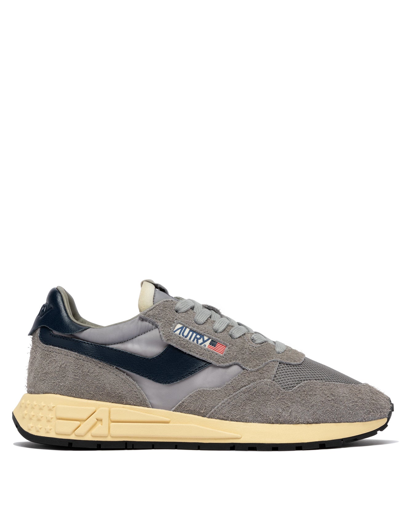 SNEAKERS REELWIND AUS NYLON UND WILDLEDER IN PLUMBEO UND BLUE SPACE