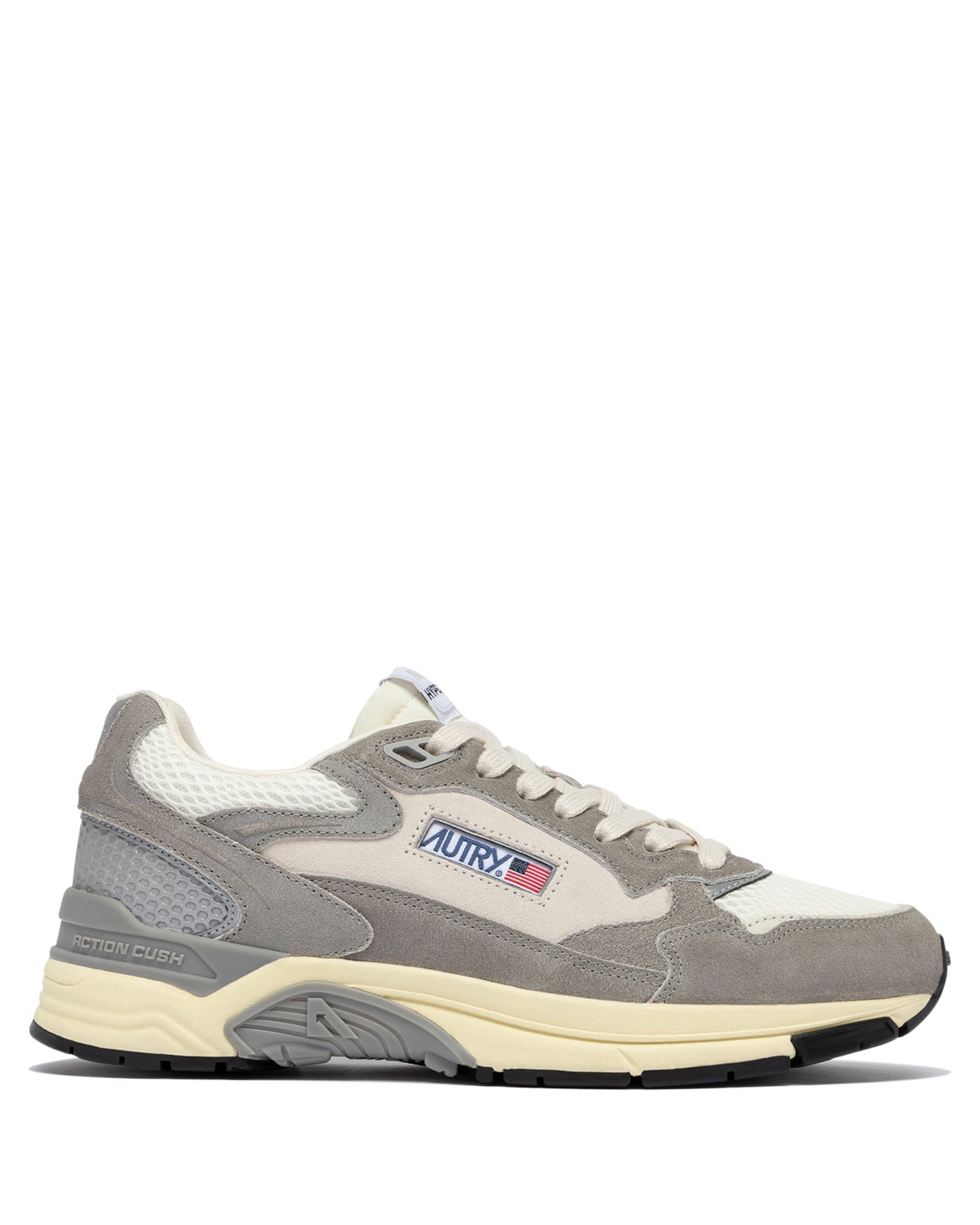 SNEAKERS HYPERWAY AUS MESH UND WILDLEDER IN WEISS UND PLUMBLEO