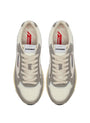 SNEAKERS HYPERWAY AUS MESH UND WILDLEDER IN WEISS UND PLUMBLEO