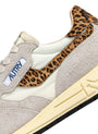 SNEAKERS REELWIND AUS NYLON UND WILDLEDER IN WEISS UND LEOPARD