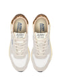 SNEAKERS REELWIND AUS NYLON UND WILDLEDER IN WEISS UND LEOPARD