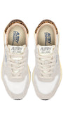 SNEAKERS REELWIND AUS NYLON UND WILDLEDER IN WEISS UND LEOPARD
