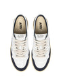 SNEAKERS MEDALIST LOW AUS LEDER IN WEISS UND WILDLEDER IN OCEANO