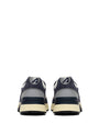 SNEAKERS HYPERWAY AUS MESH UND WILDLEDER IN SPACE BLUE UND SILBER