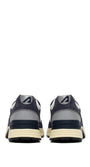 SNEAKERS HYPERWAY AUS MESH UND WILDLEDER IN SPACE BLUE UND SILBER