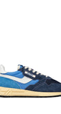 SNEAKERS REELWIND AUS NYLON UND WILDLEDER IN BLUETTE UND DIGITAL BLUE