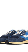 SNEAKERS REELWIND AUS NYLON UND WILDLEDER IN BLUETTE UND DIGITAL BLUE