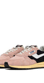SNEAKERS REELWIND AUS NYLON UND WILDLEDER IN SCHWARZ UND ROSA