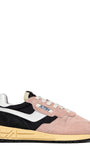 SNEAKERS REELWIND AUS NYLON UND WILDLEDER IN SCHWARZ UND ROSA