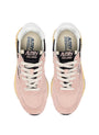 SNEAKERS REELWIND AUS NYLON UND WILDLEDER IN SCHWARZ UND ROSA