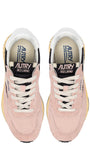 SNEAKERS REELWIND AUS NYLON UND WILDLEDER IN SCHWARZ UND ROSA