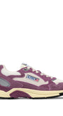 SNEAKERS HYPERWAY AUS MESH UND WILDLEDER IN SAND UND FIRENZE