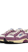 SNEAKERS HYPERWAY AUS MESH UND WILDLEDER IN SAND UND FIRENZE