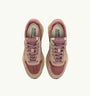 SNEAKERS REELWIND LOW AUS NYLON WILDLEDER UND LEDER IN ROUNGE UND CORDOVAN