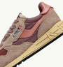 SNEAKERS REELWIND LOW AUS NYLON WILDLEDER UND LEDER IN ROUNGE UND CORDOVAN