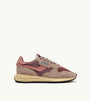 SNEAKERS REELWIND LOW AUS NYLON WILDLEDER UND LEDER IN ROUNGE UND CORDOVAN