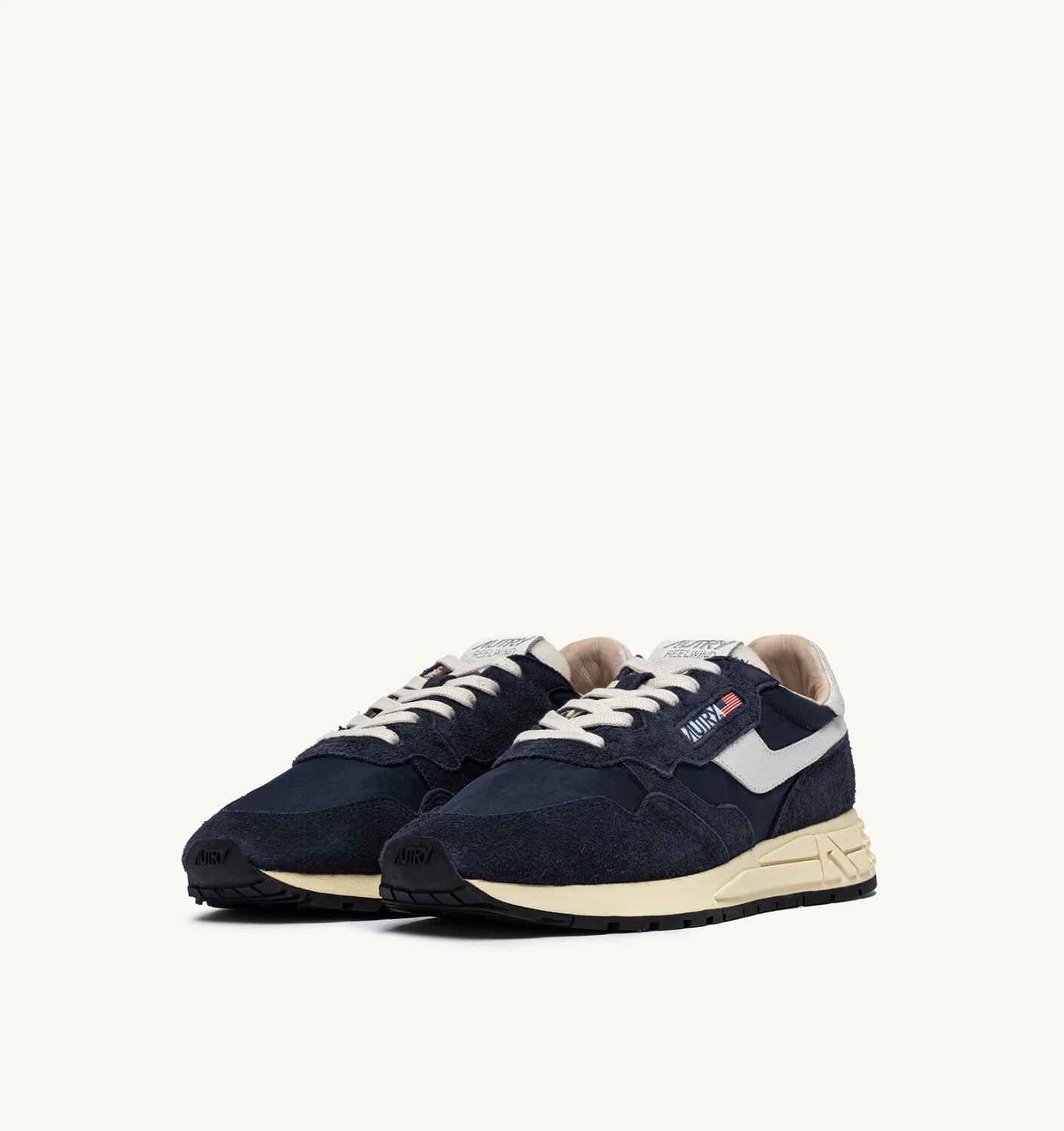 SNEAKERS REELWIND LOW AUS NYLON UND WILDLEDER IN BLUE SPACE UND WEISS