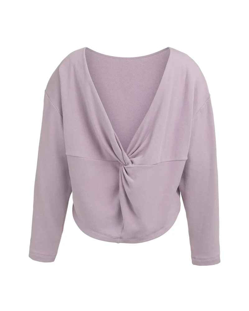 Pullover mit V-Ausschnitt und Knoten auf der Rückseite