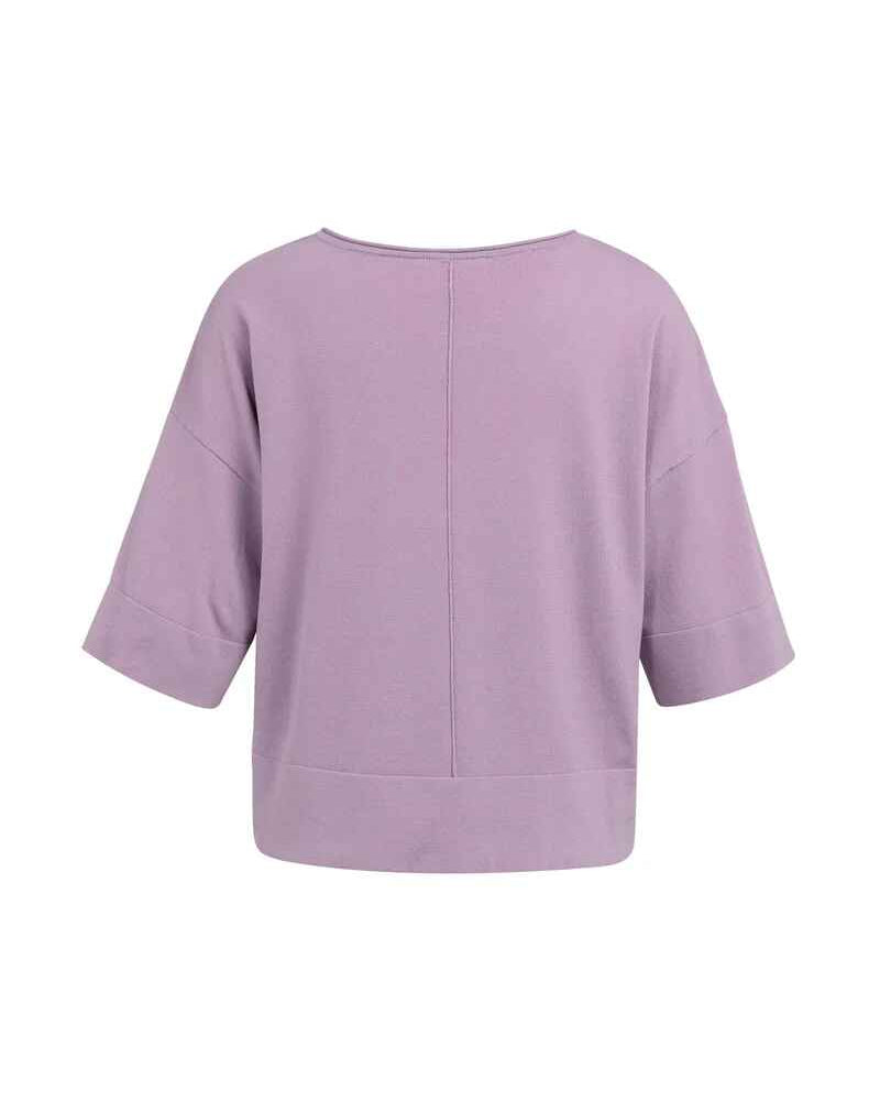 Oversize-T-Shirt aus Feinstrick mit U-Boot-Ausschnitt