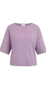 Oversize-T-Shirt aus Feinstrick mit U-Boot-Ausschnitt