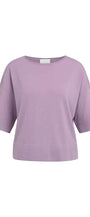 Oversize-T-Shirt aus Feinstrick mit U-Boot-Ausschnitt