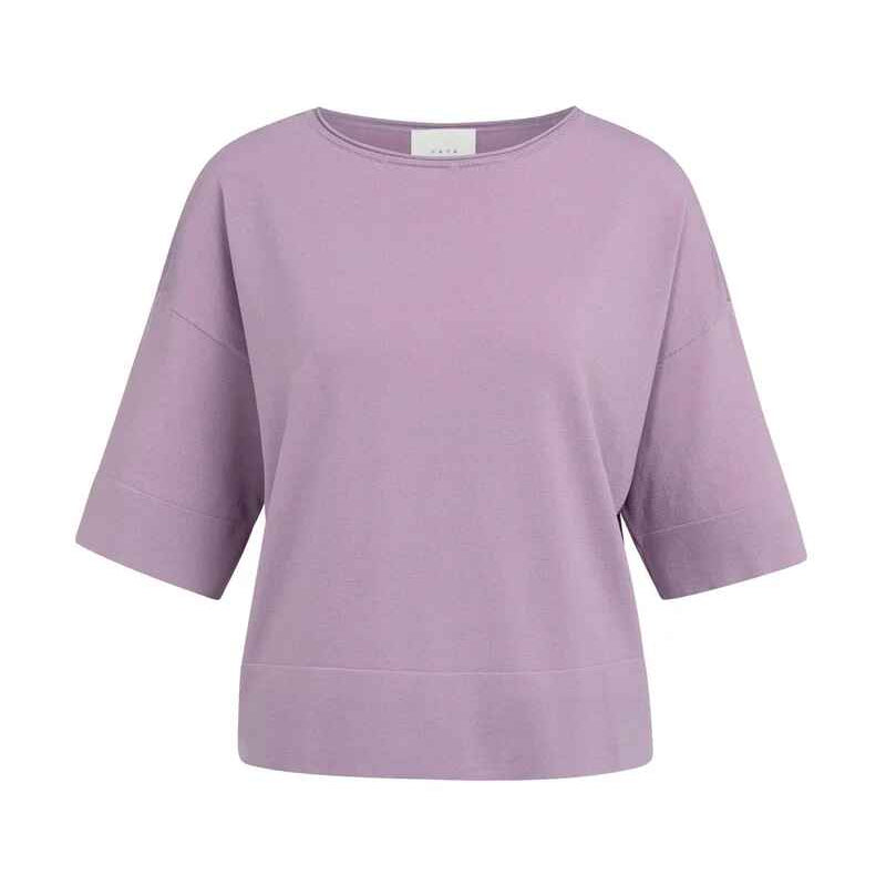 Oversize-T-Shirt aus Feinstrick mit U-Boot-Ausschnitt