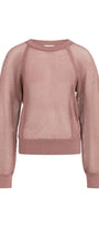 Strickpullover in Netzoptik mit Raglanärmeln
