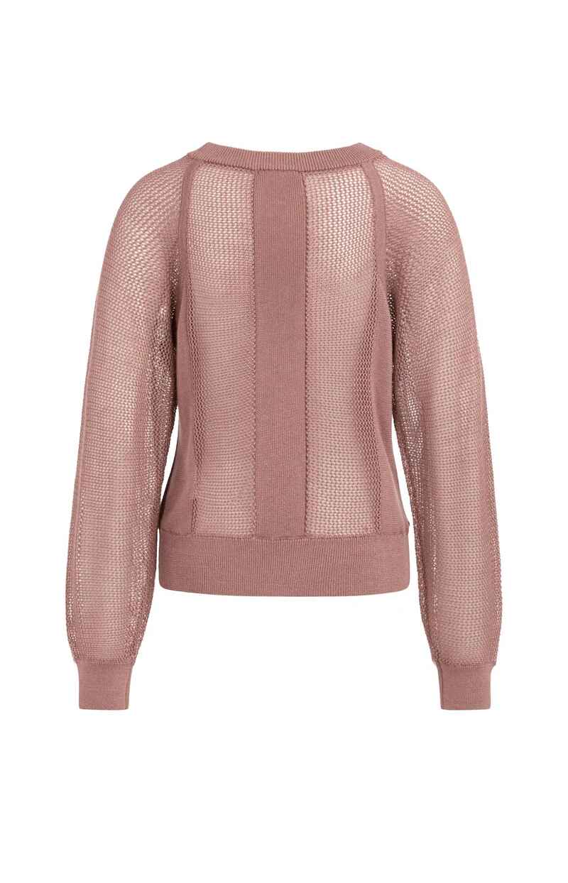 Strickpullover in Netzoptik mit Raglanärmeln