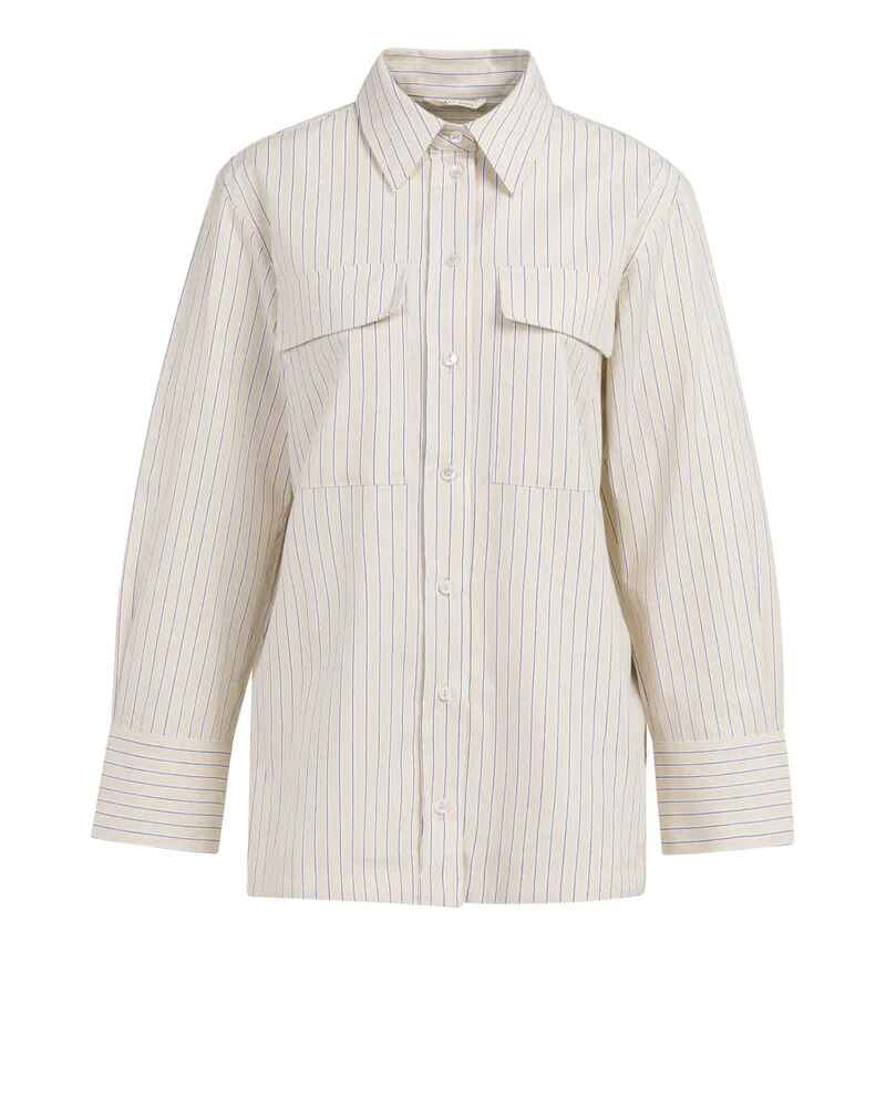 Gestreifte Bluse mit Brusttaschen