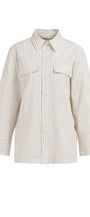 Gestreifte Bluse mit Brusttaschen
