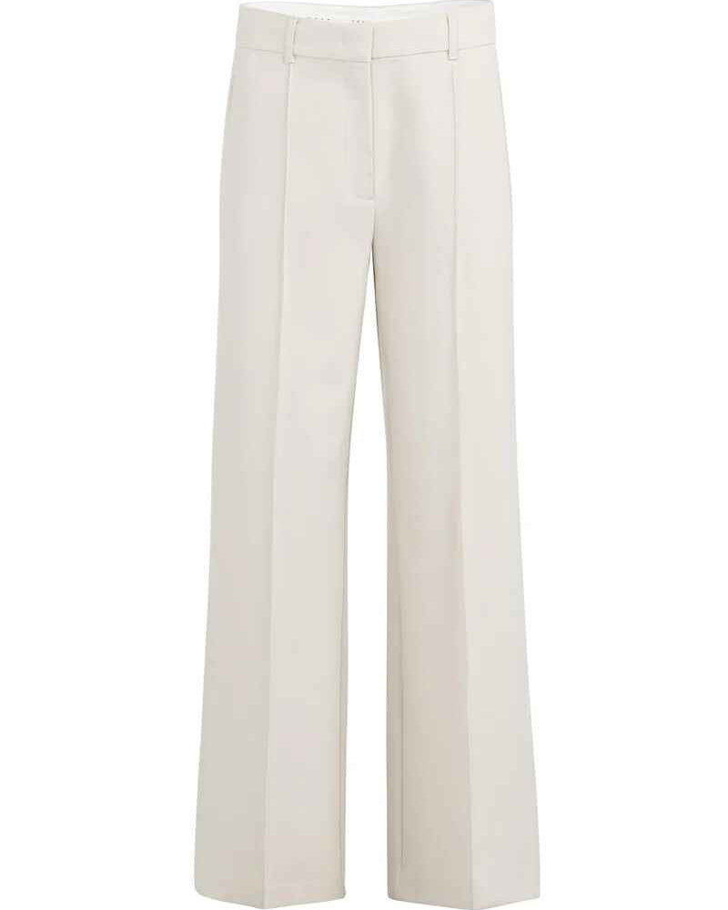 Gewebte Hose mit weitem Bein und Nahtdetails