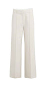 Gewebte Hose mit weitem Bein und Nahtdetails