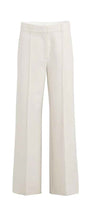 Gewebte Hose mit weitem Bein und Nahtdetails