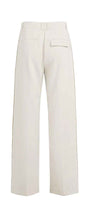 Gewebte Hose mit weitem Bein und Nahtdetails