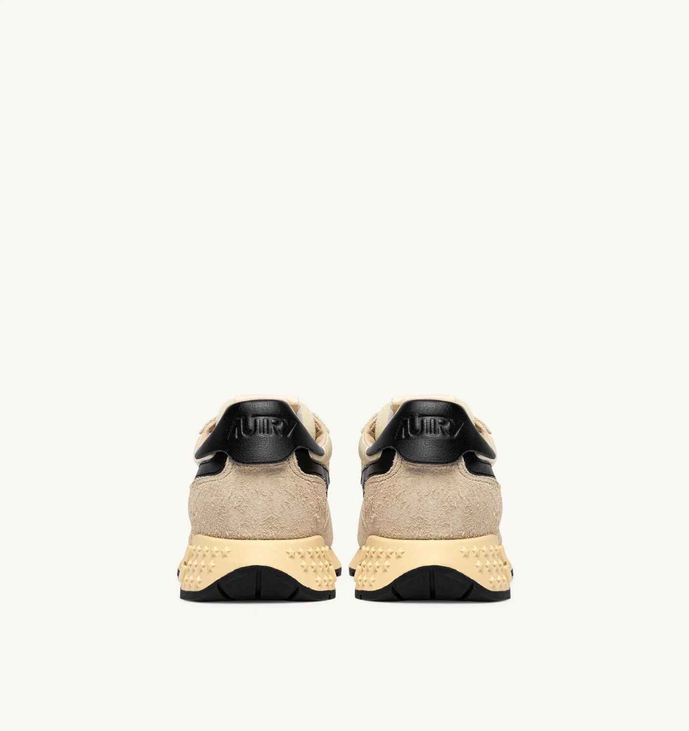 SNEAKERS REELWIND LOW AUS NYLON UND WILDLEDER IN ECRU UND SCHWARZ