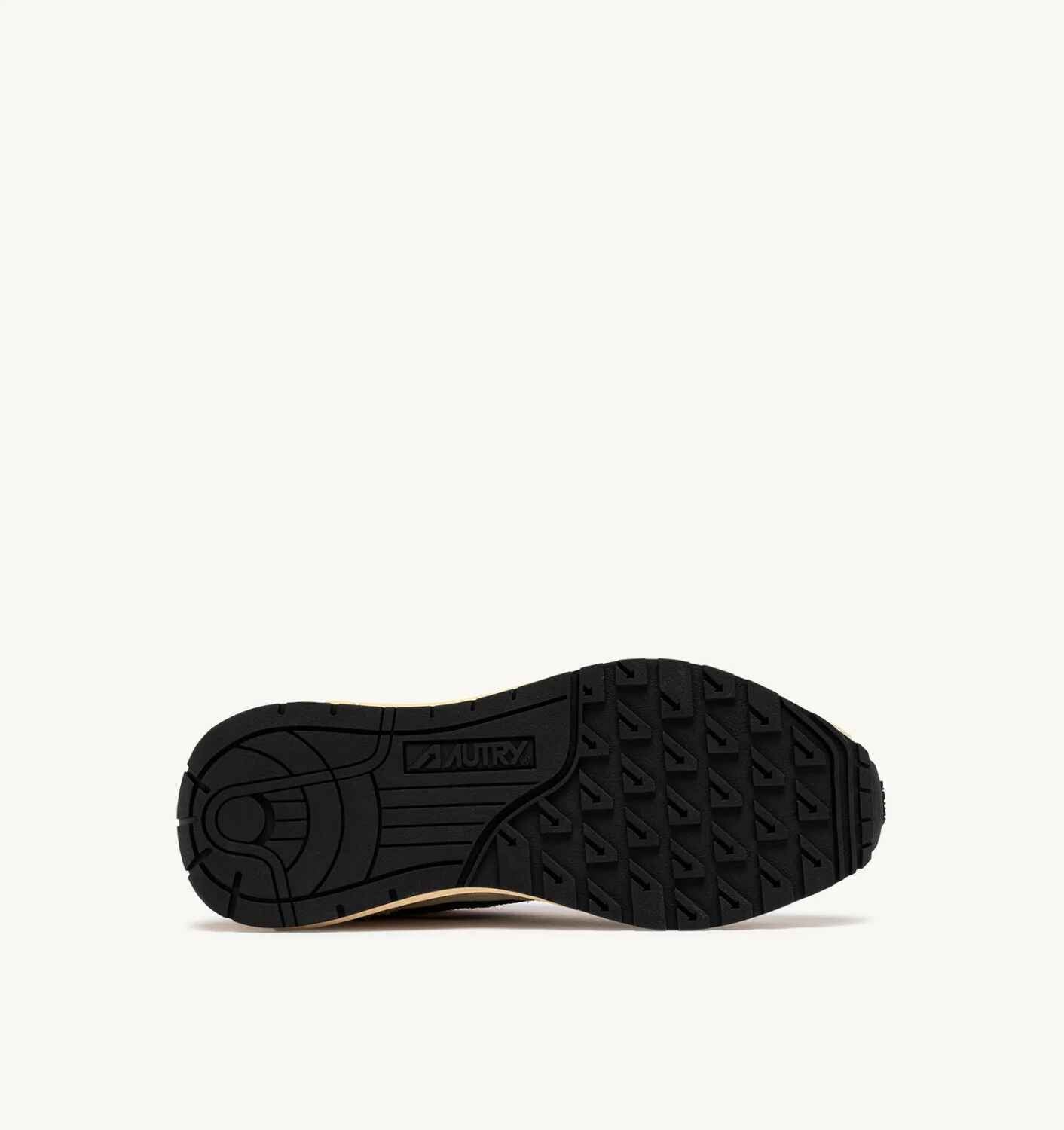 SNEAKERS REELWIND LOW AUS NYLON UND WILDLEDER IN ECRU UND SCHWARZ